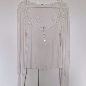 Ivory & Lace Free People Blouse